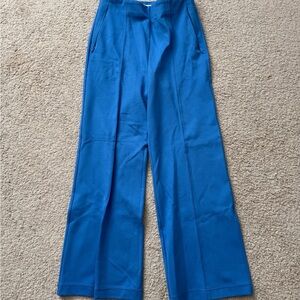 Loft Vibrant Blue Wide-Leg Pants